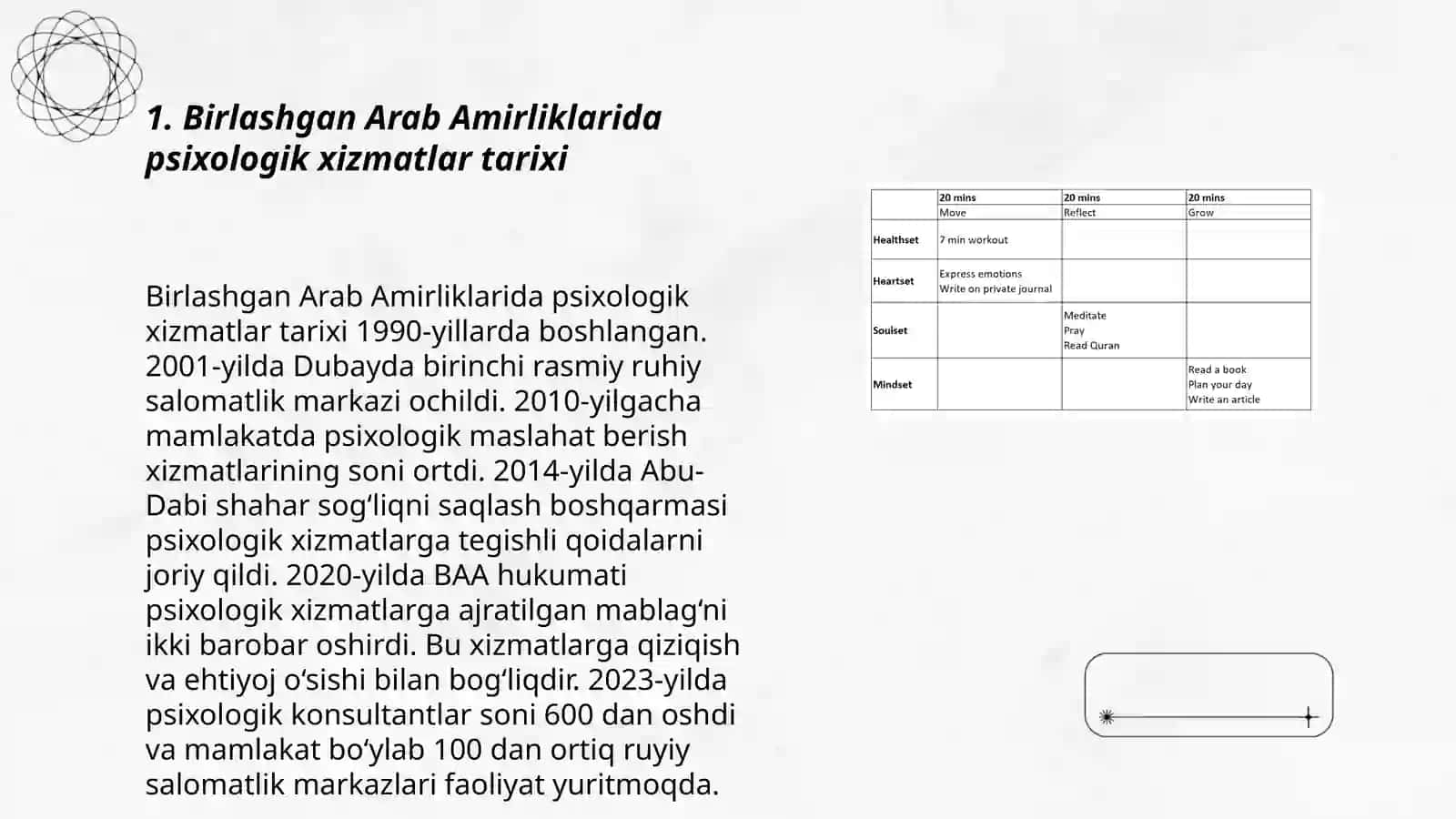 Birlashgan Arab Amirliklarida psixologik xizmat tashkil etilishi 3