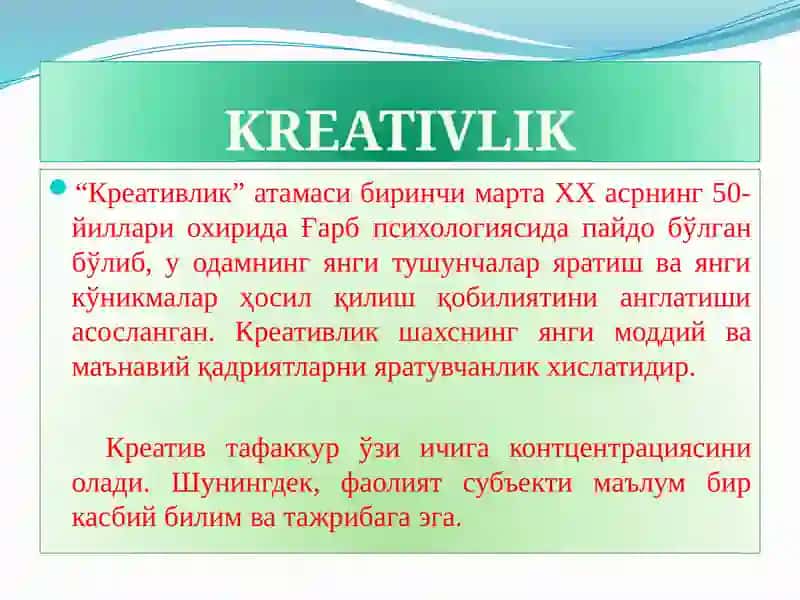 KREATIV TAFAKKUR 3