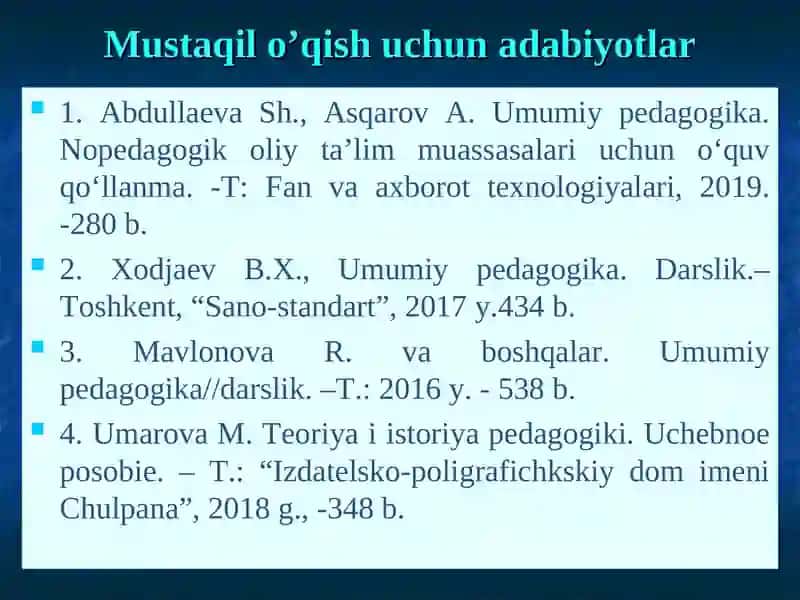 Umumiy pedagogika. Psixologiya 3