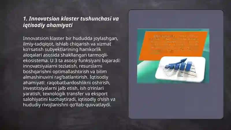 Iqtisodiyotda innovatsion klasterlarni shakllantirish zaruryatlari 3