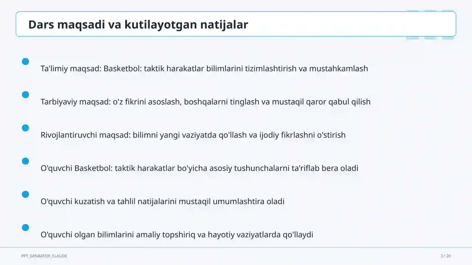 Basketbol: taktik harakatlar (8-sinf) 3