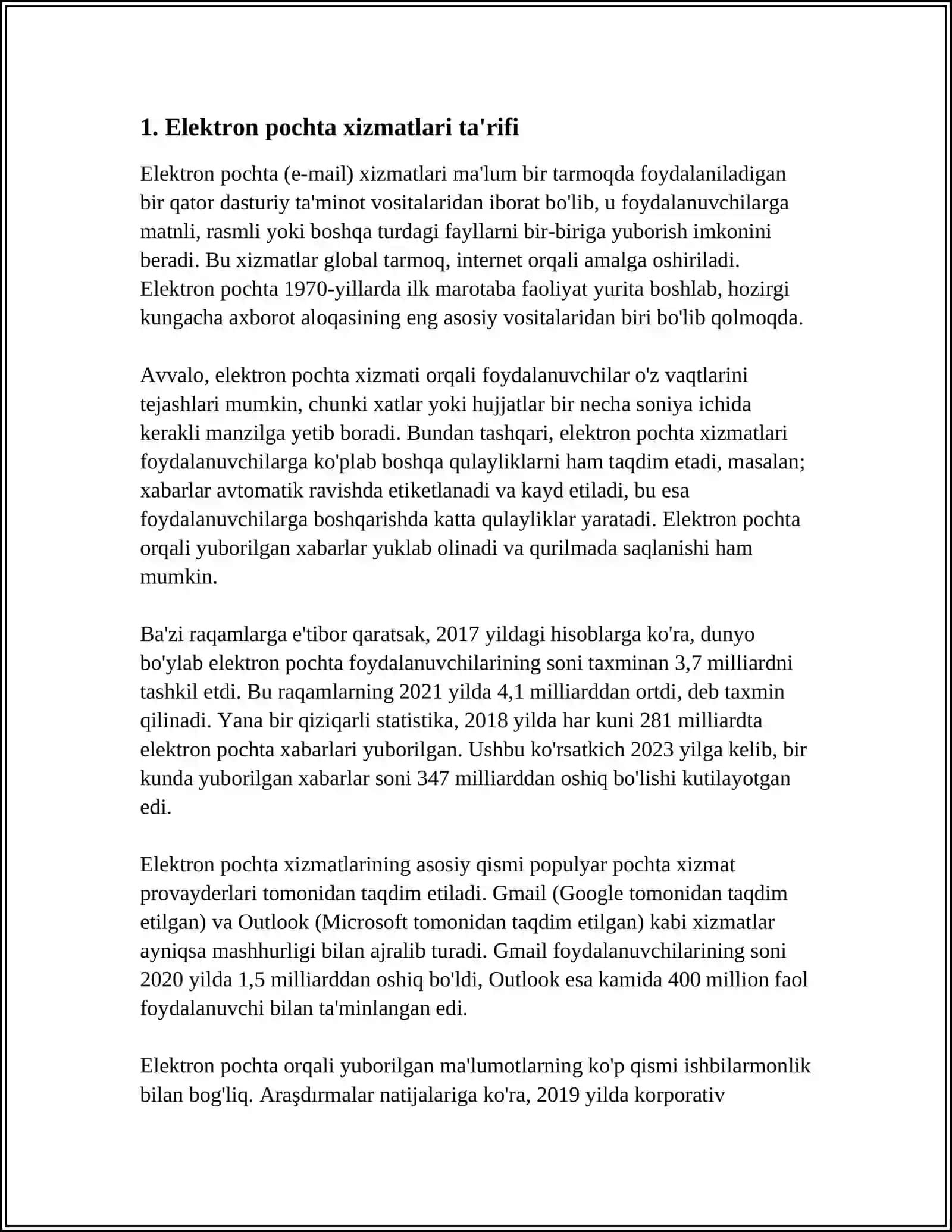 ELEKTRON POCHTA VA ULARDAN FOYDALANISH 3