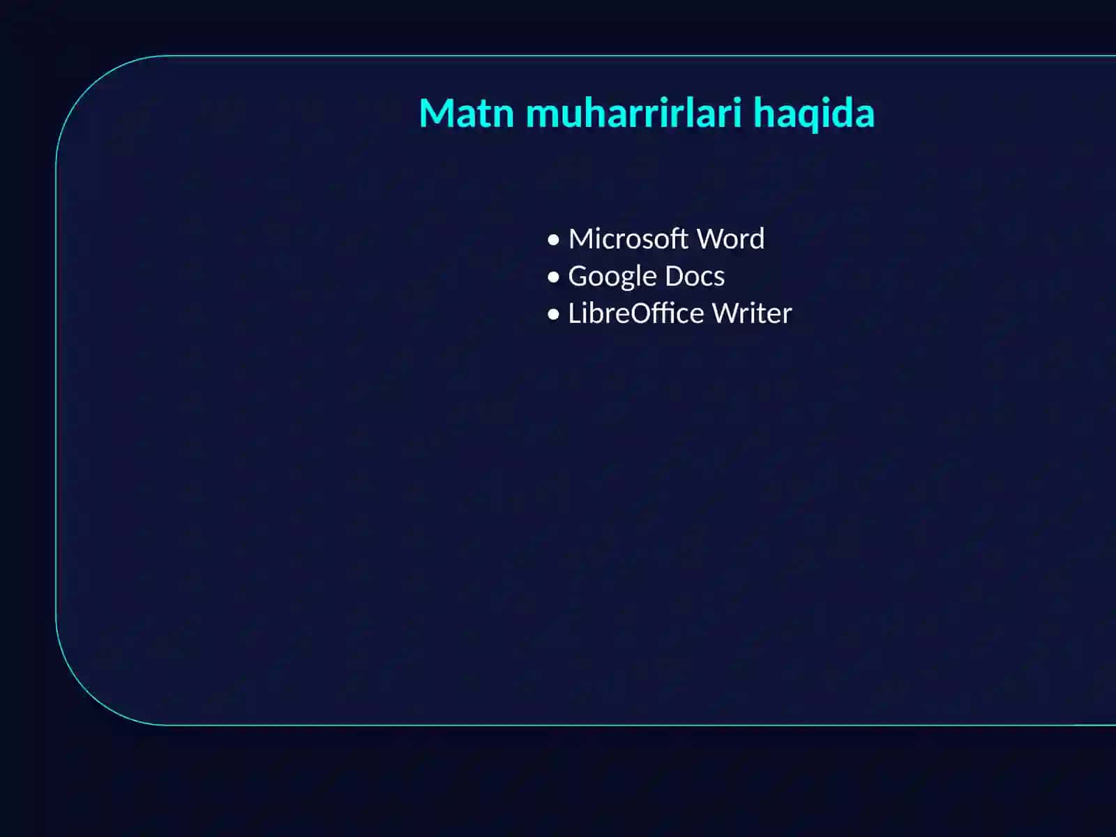 Matn muharrirlari SLAYD 3