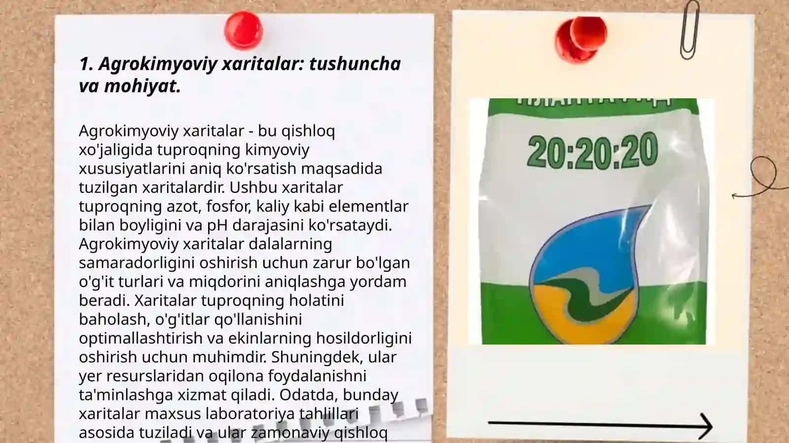 Agrokimyoviy xaritalar asosida ekinlarga beriladigan oʻgʻitlarning tabaqalashtirilgan tizimini ishlab chiqish 3