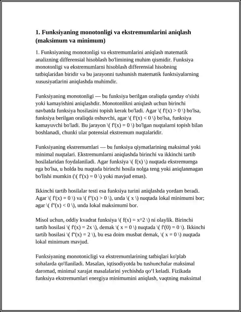 DIFFERENSIAL HISOBNING TATBIQLARI 3