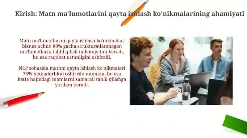 Matnli Maʼlumotlarni qayta ishlash malakalarini shakllantirish 3