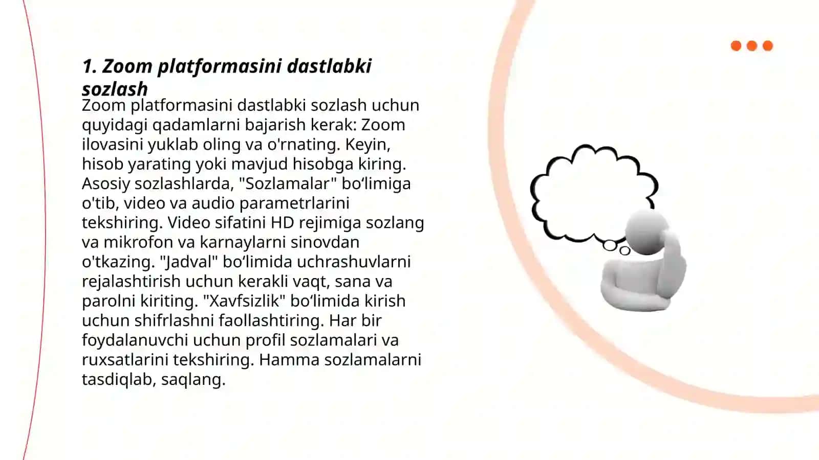 Zoom platformasini sozlash 3