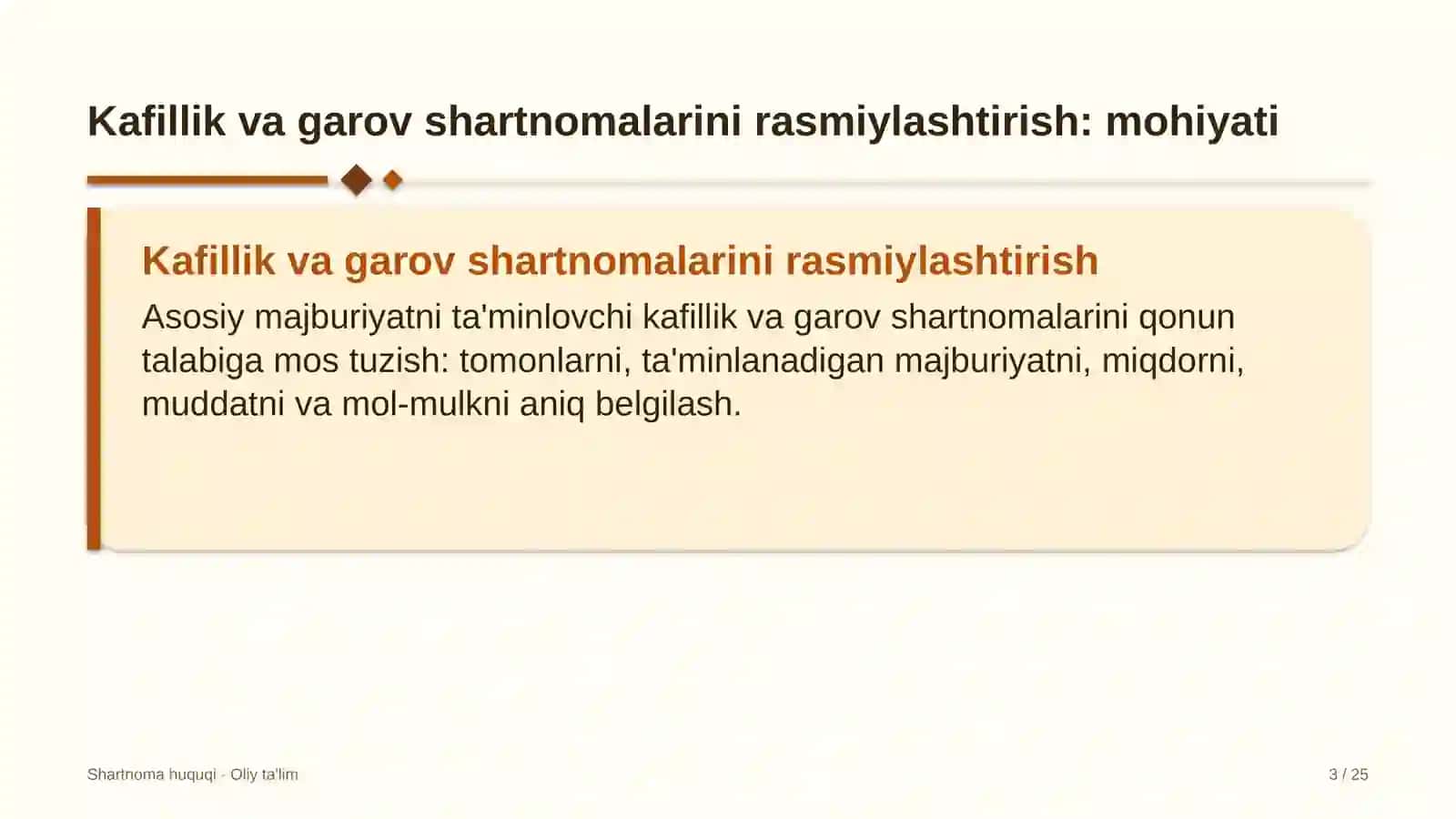 Eksport faoliyatida kafillik va garov shartnomalarini rasmiylashtirish 3