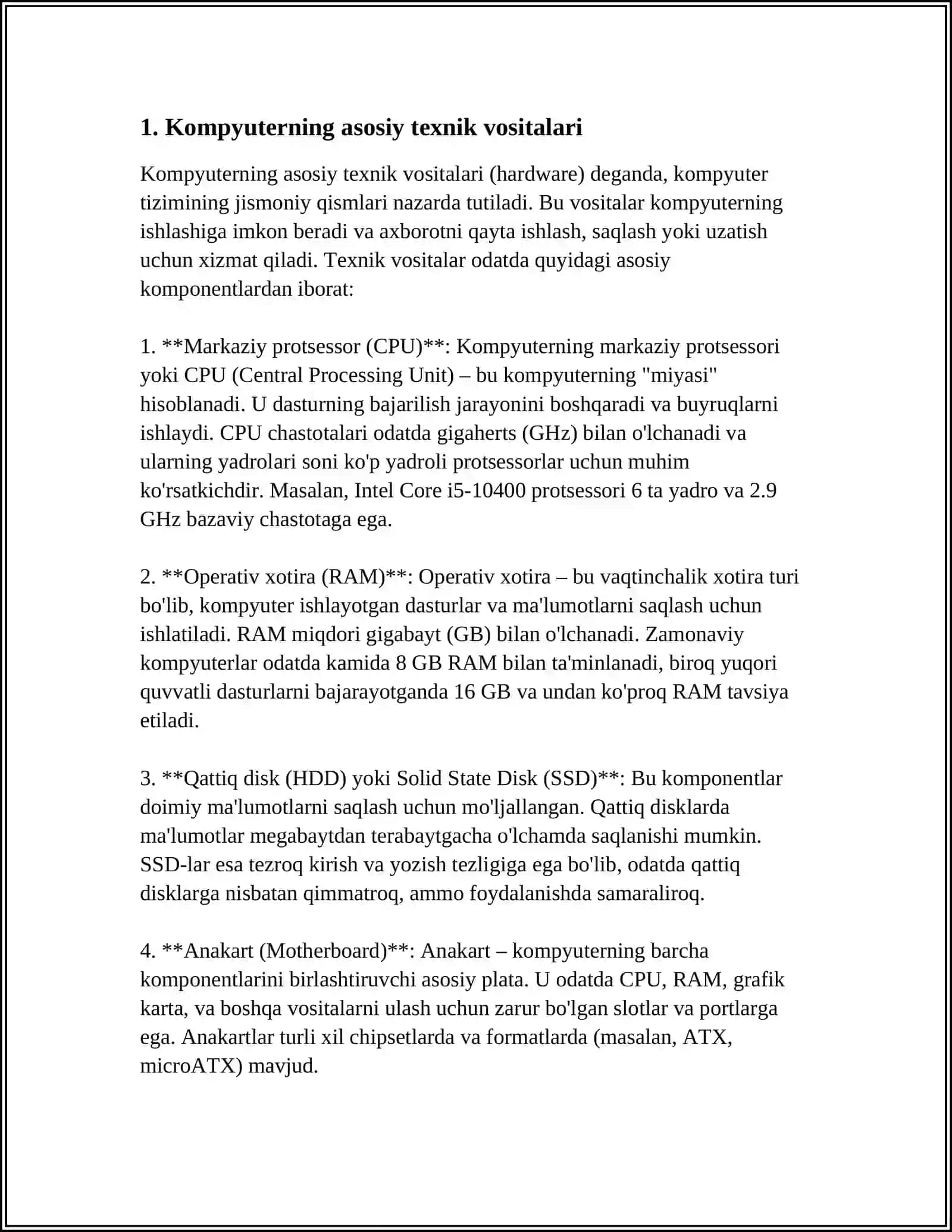YURIDIK KASBIY FAOLIYATDA KOMPYUTERNING TEXNIK TAMINOTI 3