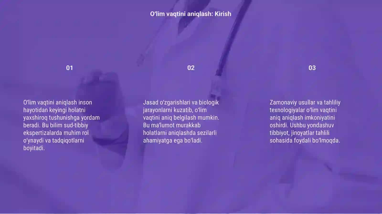 Oʻlim vaqtini aniqlash 3