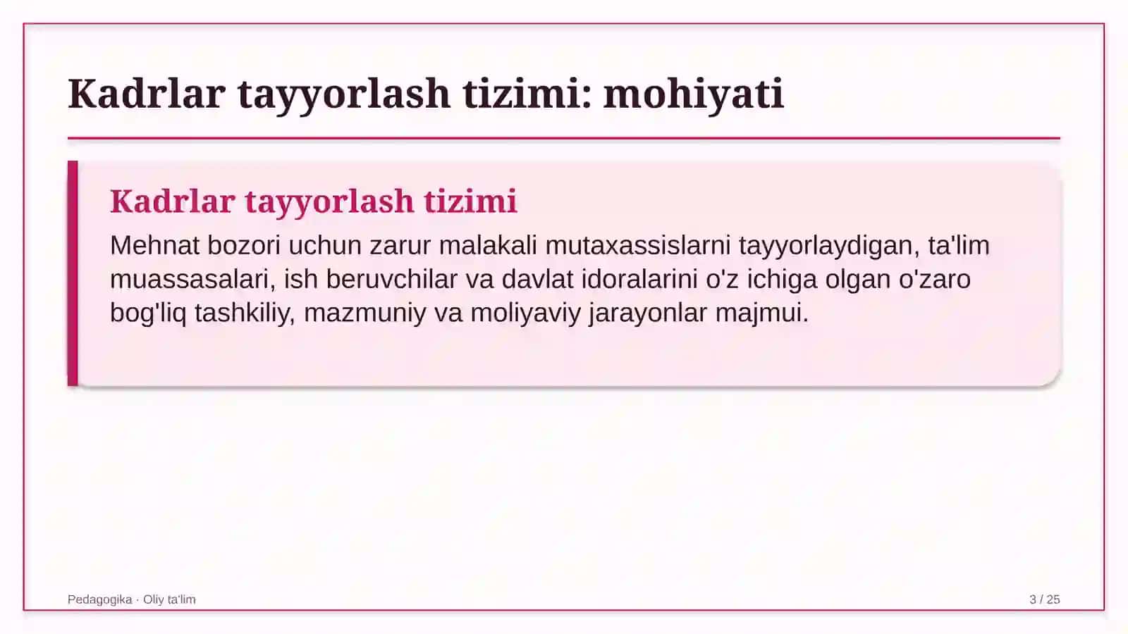 Davlat qo'riqxonalarida kadrlar tayyorlash tizimi 3