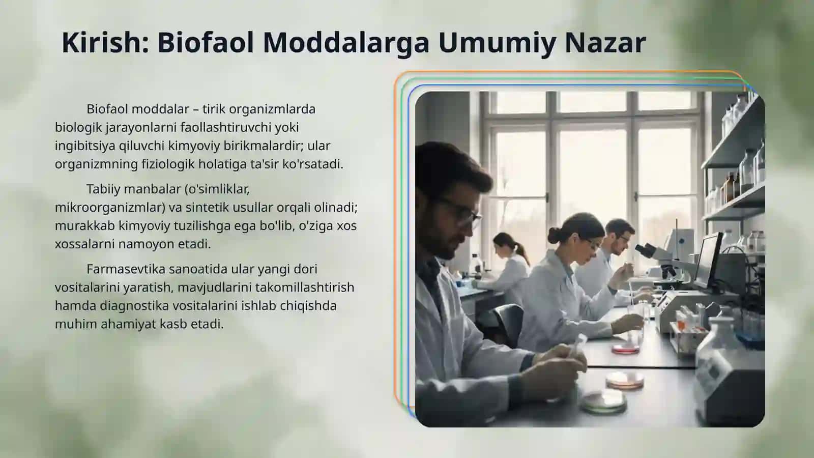 Farmasevtika sanoatida biofaol moddalar 3