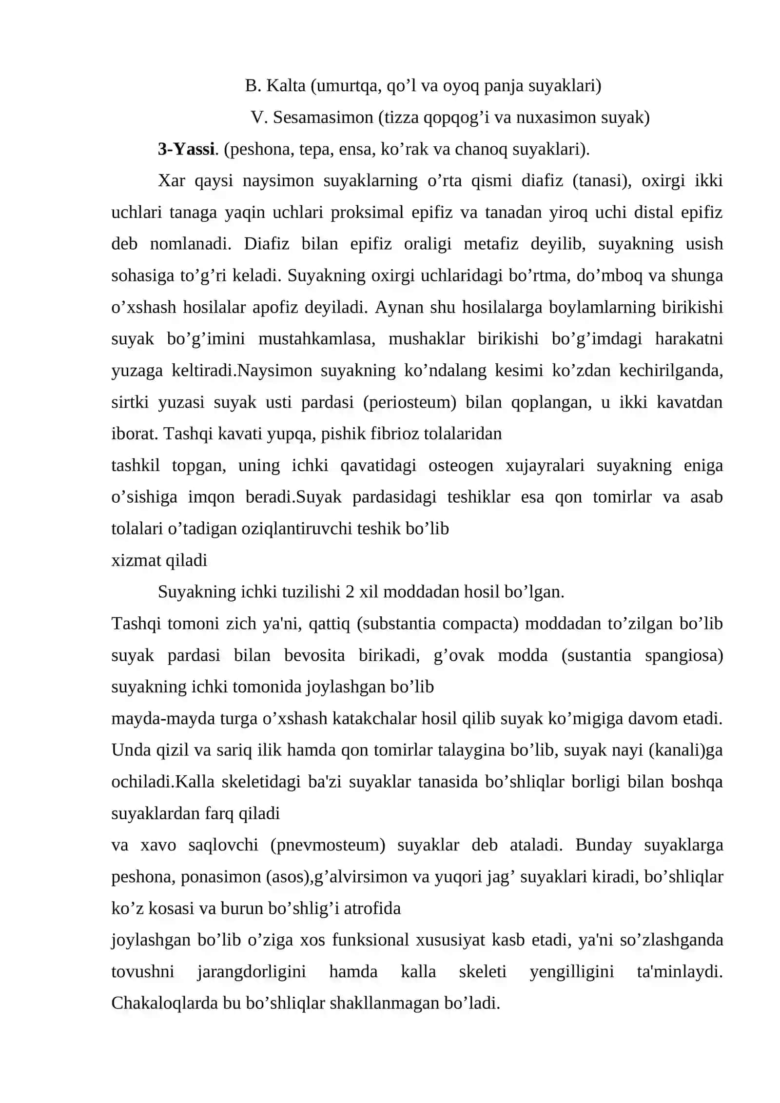 Suyaklar haqida umumiy ma’lumot (osteologia) 3