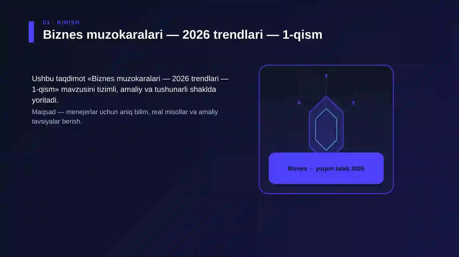 Biznes muzokaralari — 2026 trendlari — 1-qism 3