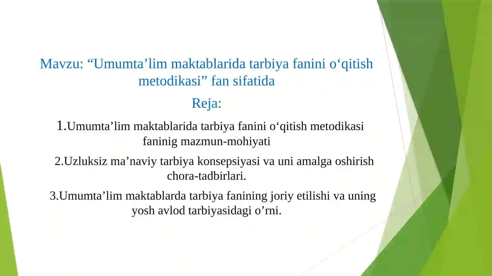 Umumta’lim maktablarida tarbiya fanini o‘qitish metodikasi 3