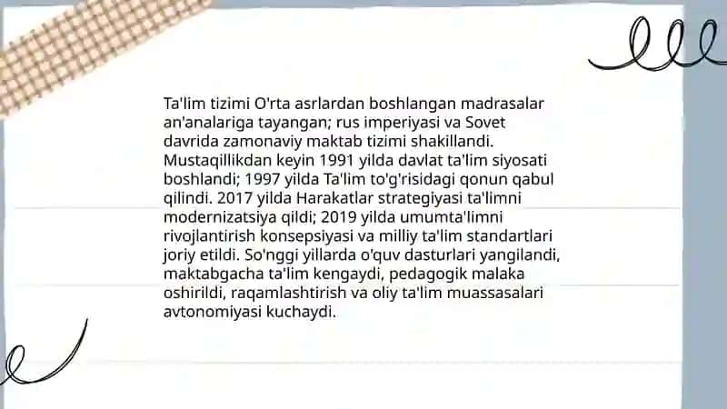 O'zbekiston Respublikasi ta'lim tizimi 3