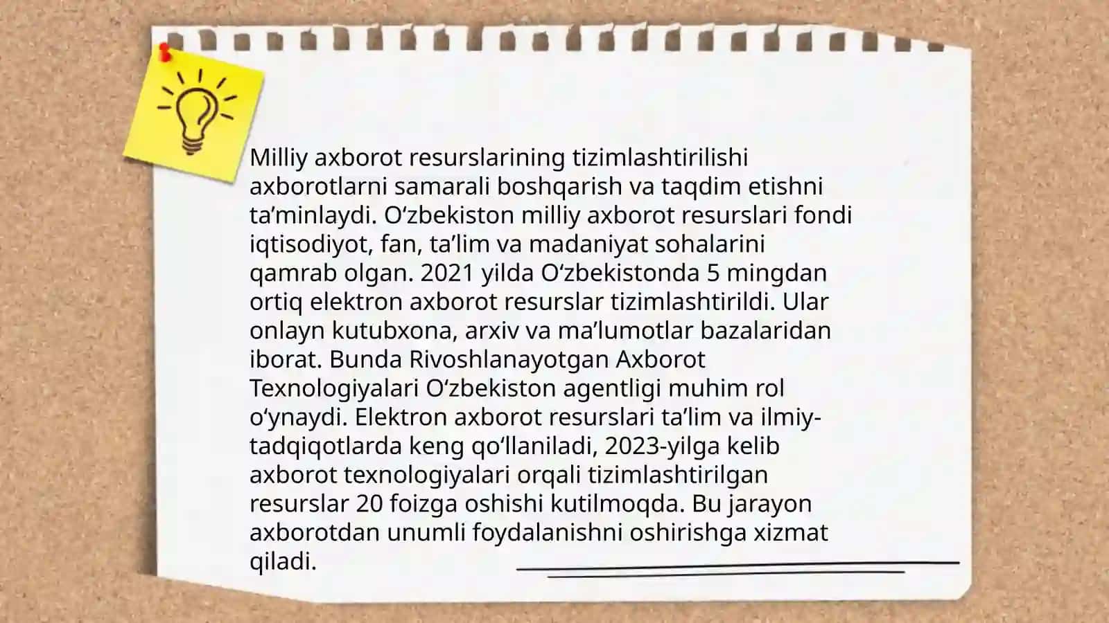 Milliy axborot resurslari bilan ishlash.Ziyonet axborot ta'lim tarmog'i va uning loyihalari 3