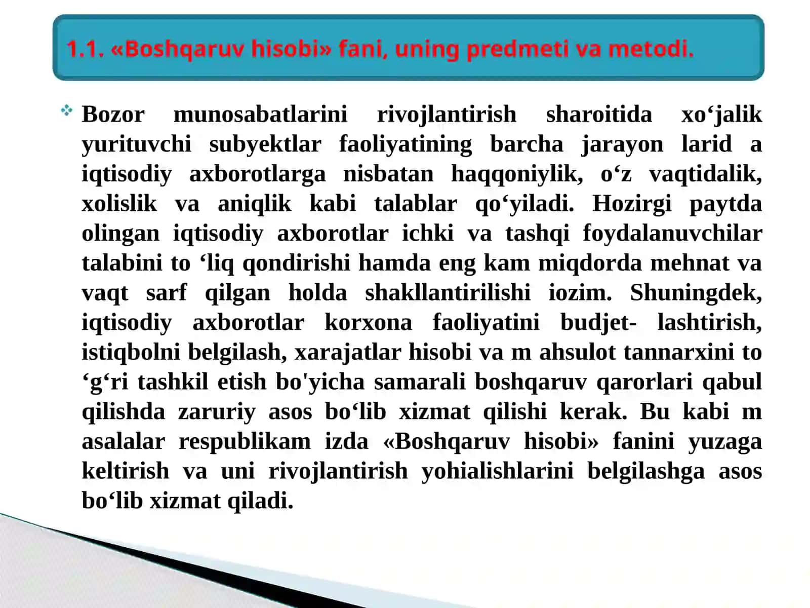 Boshqaruv hisobi 3