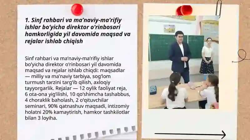 Sinf Rahbari va maʼnaviy-maʼrifiy ishlar boʻyicha direktor oʻrinbosari 3