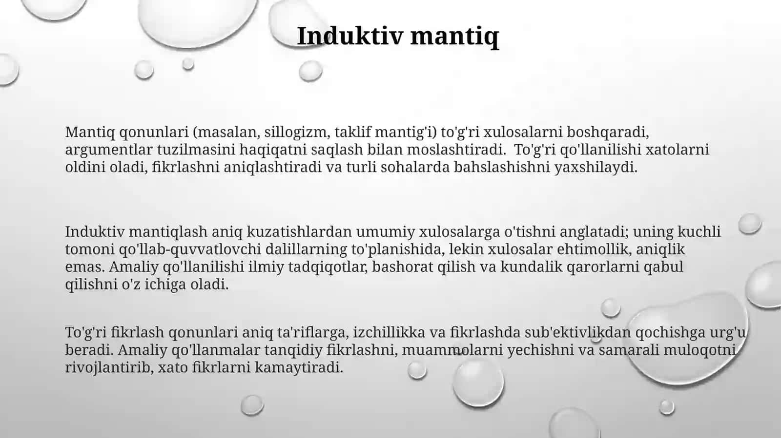Mantiqiy qonunlar, tòğri fikr yuritish qonunlari va ularning amaliy tadbiqlari 3