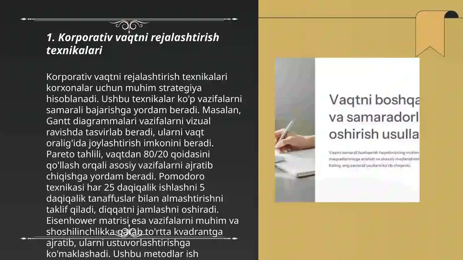 Korparativ vaqtni boshqarish 3