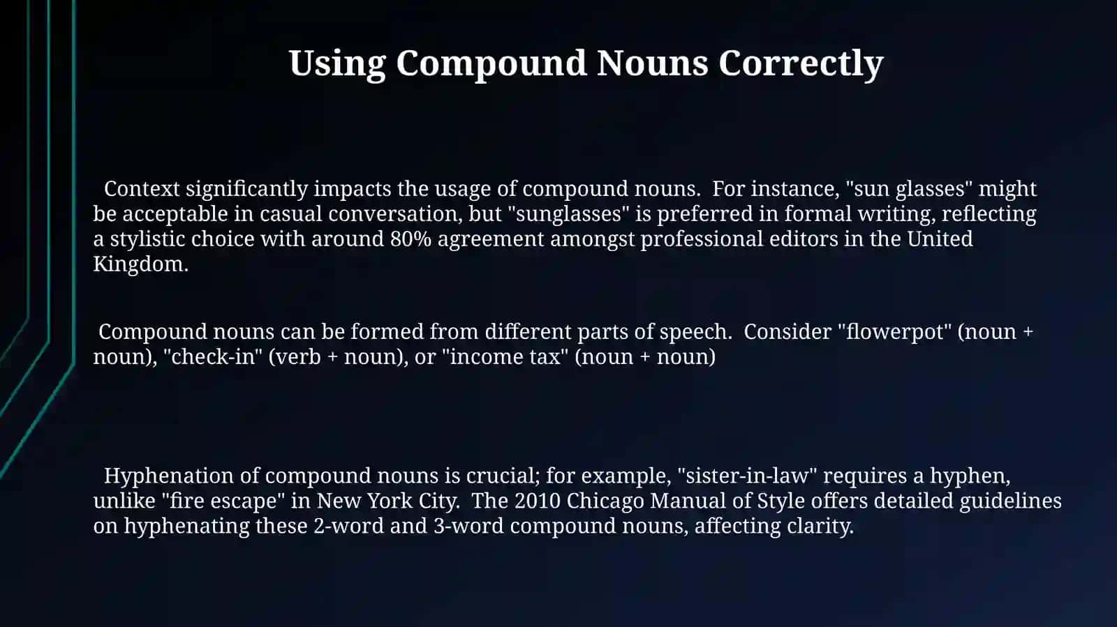Using Compound Nouns Correctly 3