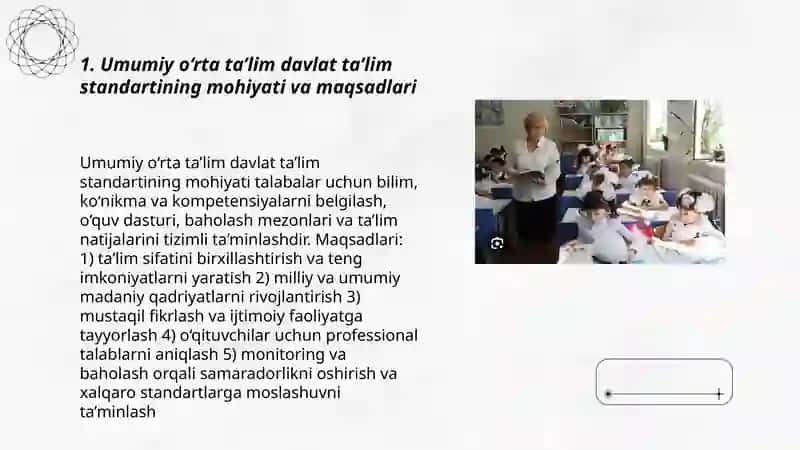 Umumiy o‘rta ta’lim davlat ta’lim standartini o‘rganish 3