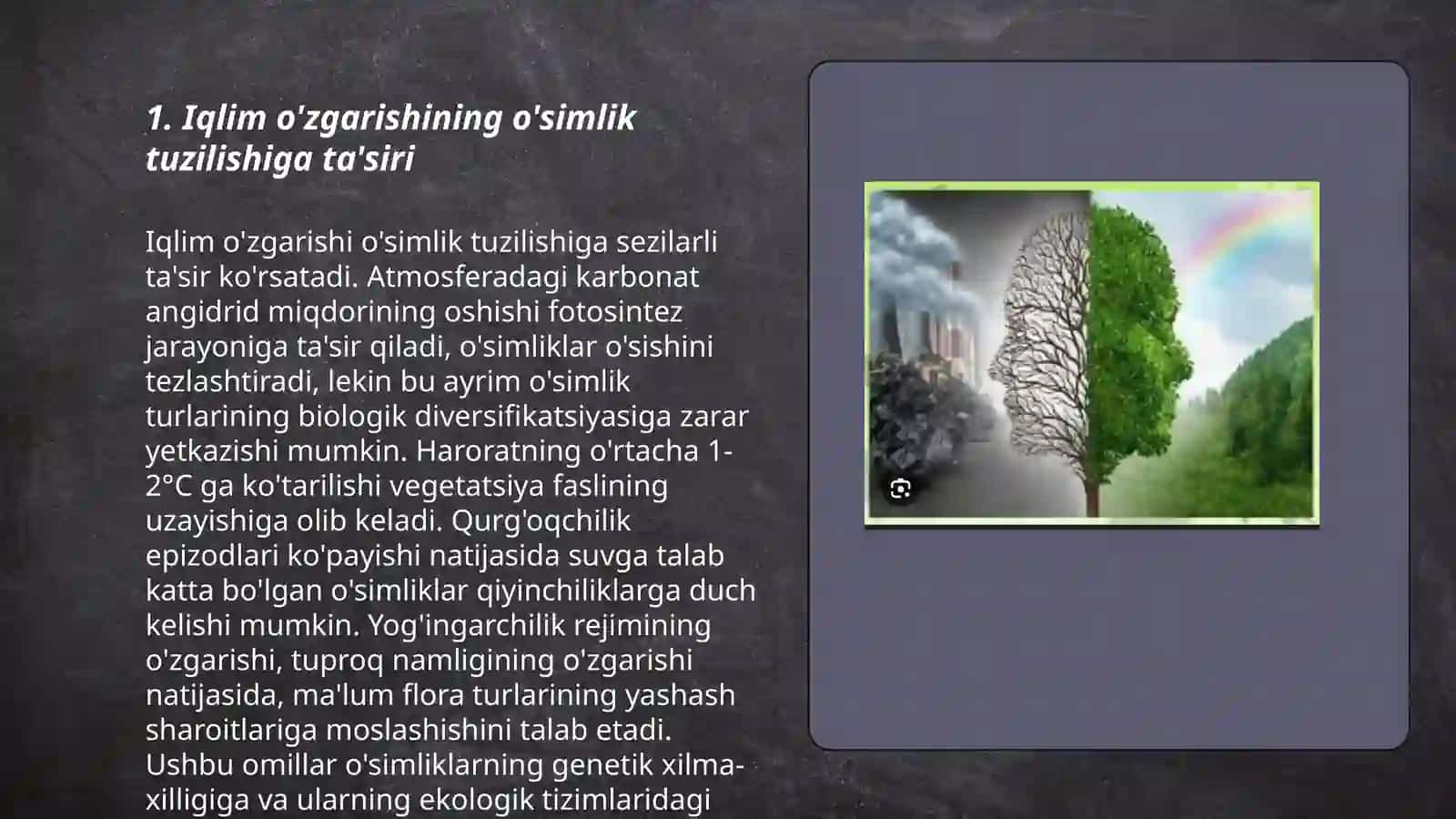 Turli muhit sharoitida osgan osimliklarni tuzilishini taqqoslash 3