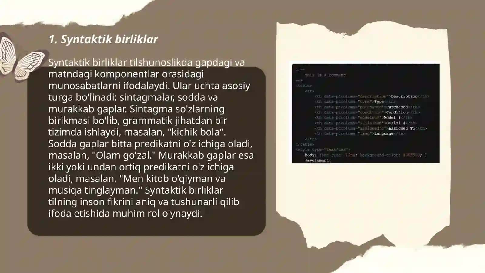 Syntaktik birliklar 3