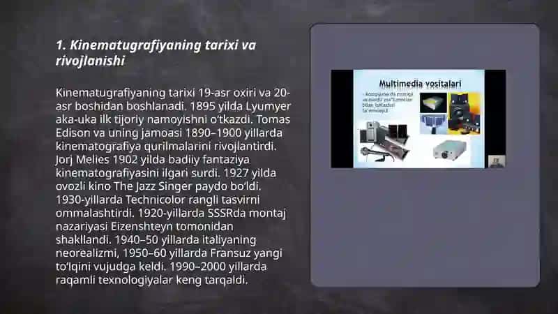 Kinematugrafiyaning asosi 3