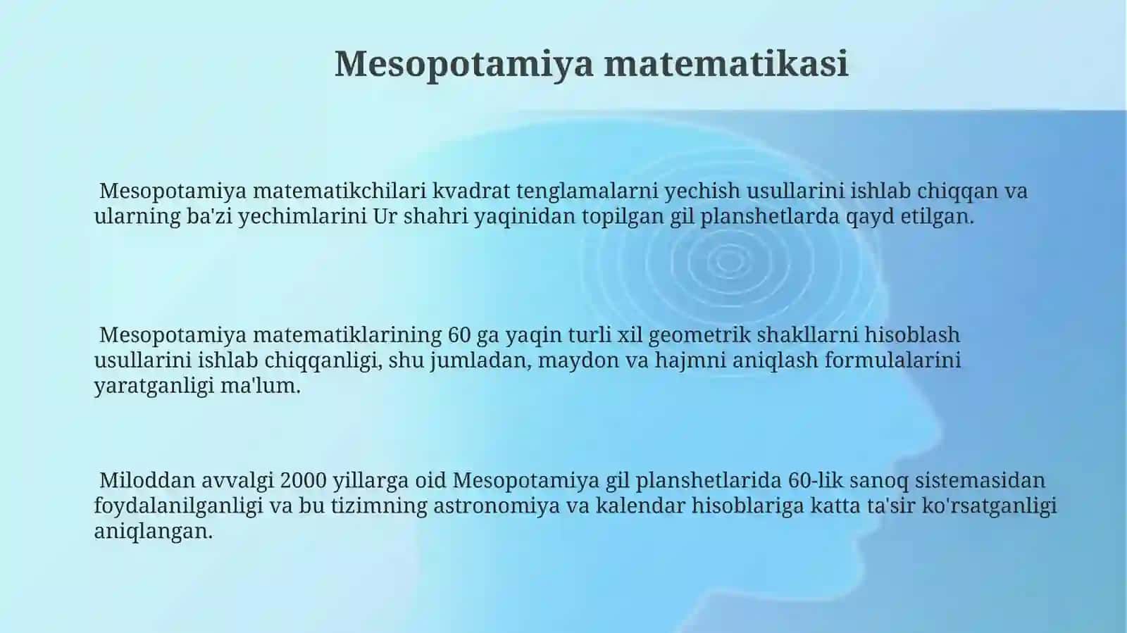 Mesopotamiya Matematikasi 3