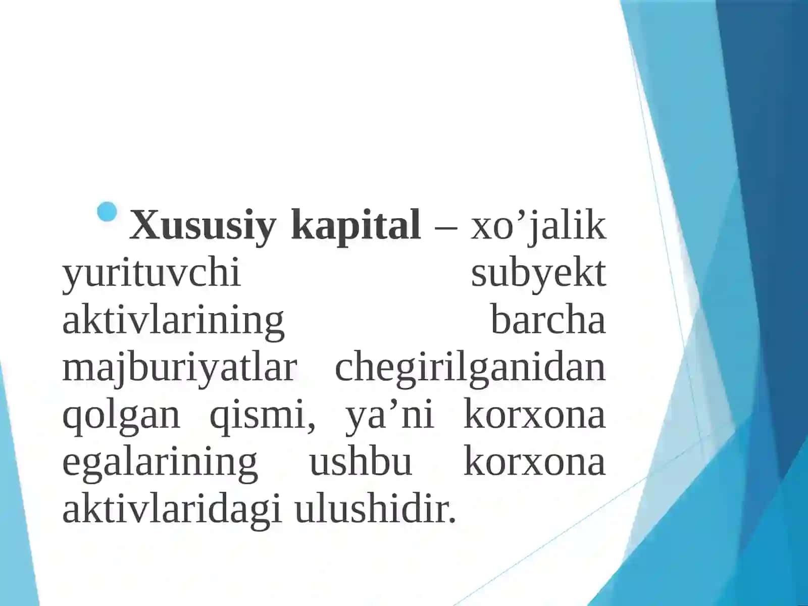 XUSUSIY KAPITAL SHAKLLANISHI VA TA’SISCHILAR BILAN HISOBLASHISHLAR AUDITI 3
