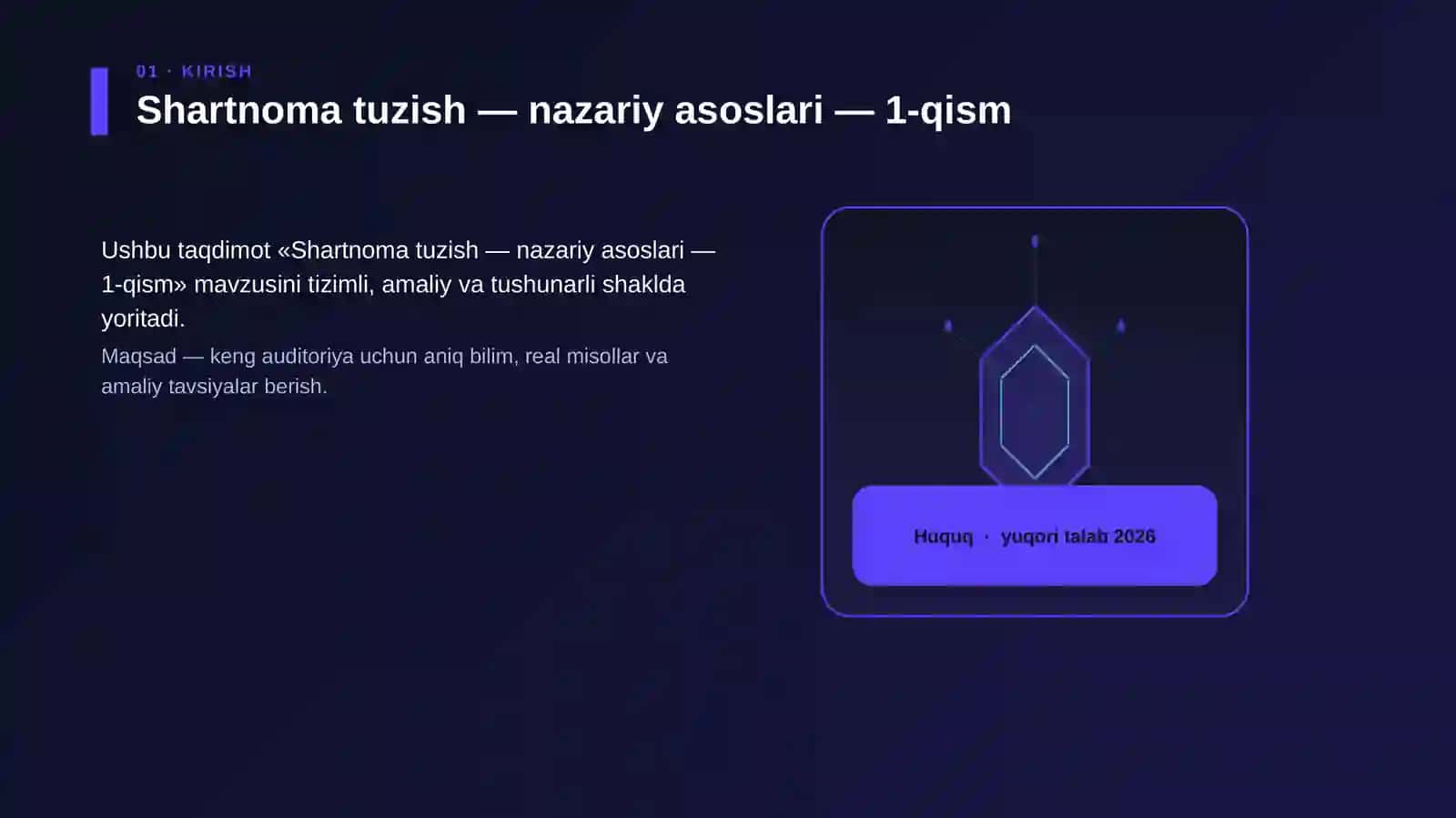 Shartnoma tuzish — nazariy asoslari — 1-qism 3
