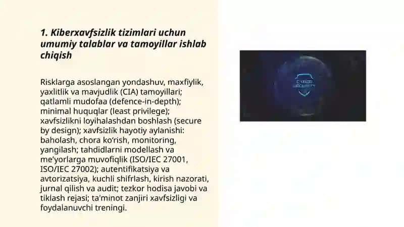 Kiberxavfsizlik tizimlari uchun talablar ishlab chiqish 3