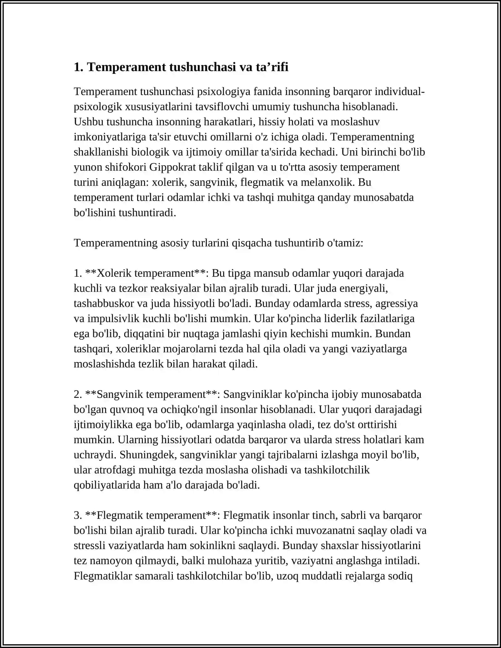 TEMPERAMENT 3