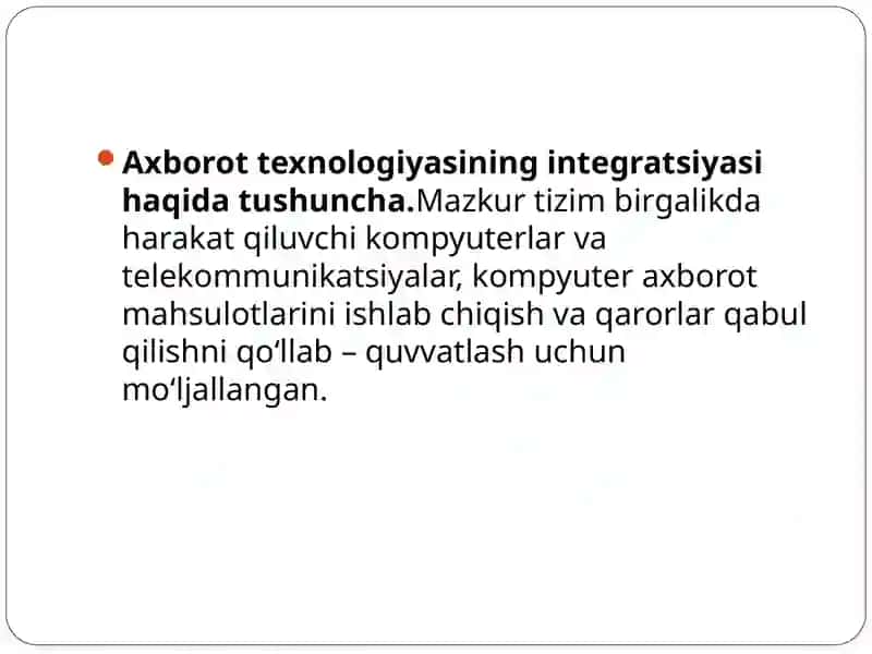 Iqtisodiyotda axborot tizimlarining o'zaro integratsiyasi 3
