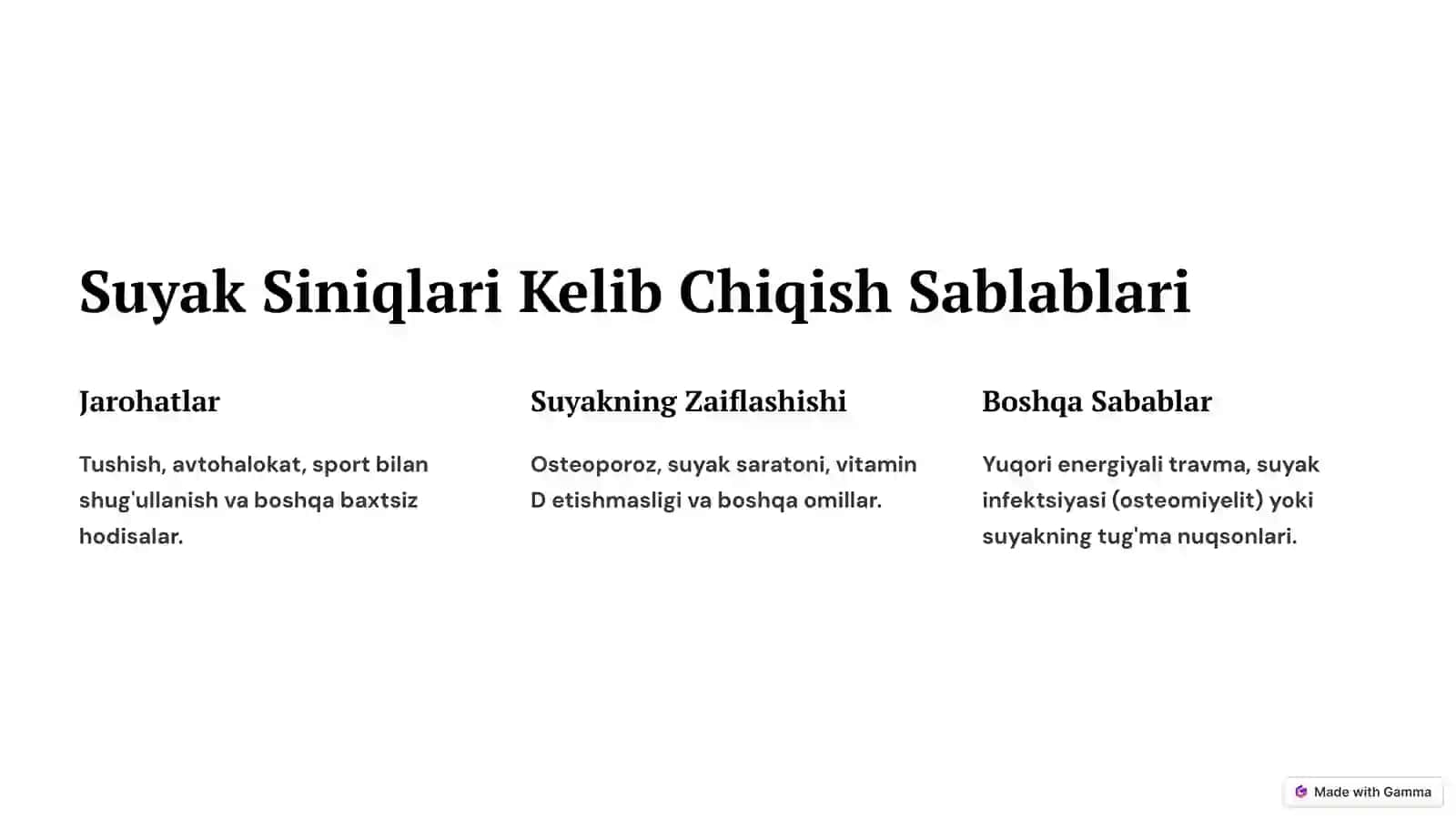 Suyak Sinishlari: Zamonaviy Davolash Usullari 3