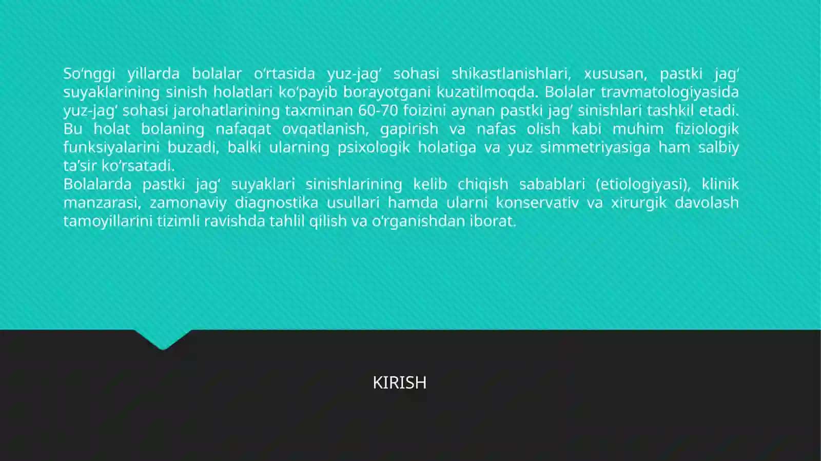 Bolalarda pastki jag‘suyaklari sinishlari 3