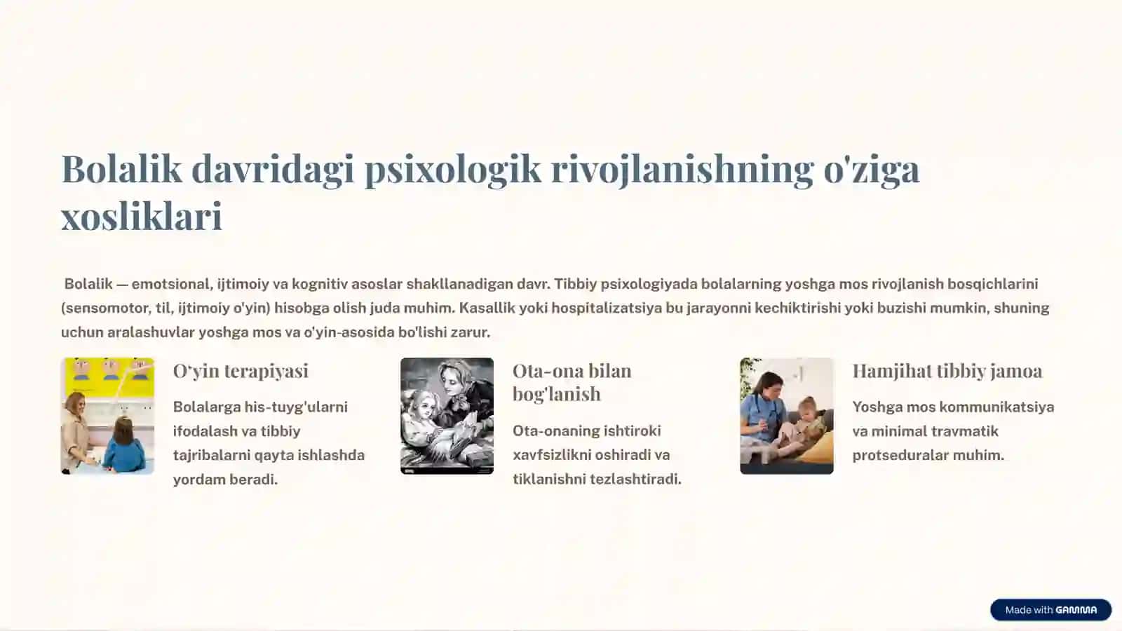 Yosh Davrlarida Tibbiy Psixologiya: Salomatlik va Rivojlanish 3
