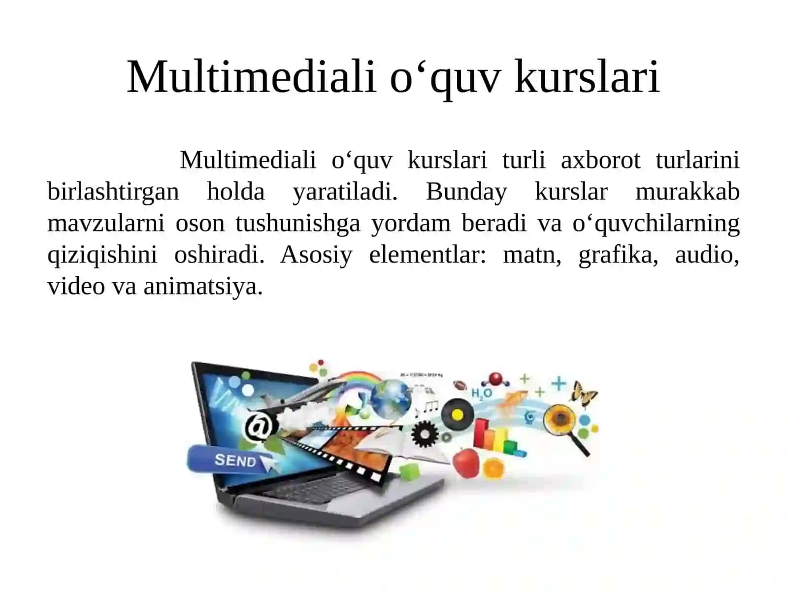 Mul’timediali interaktiv elektron o‘quv kurslarini yaratish dasturlari yordamida elektron darslik yaratish  asoslari 3