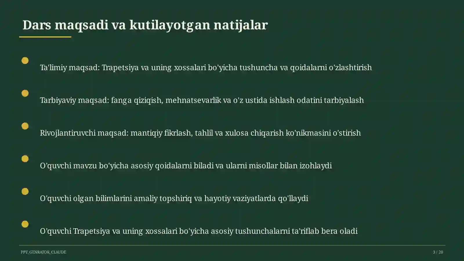 Trapetsiya va uning xossalari (8-sinf) 3
