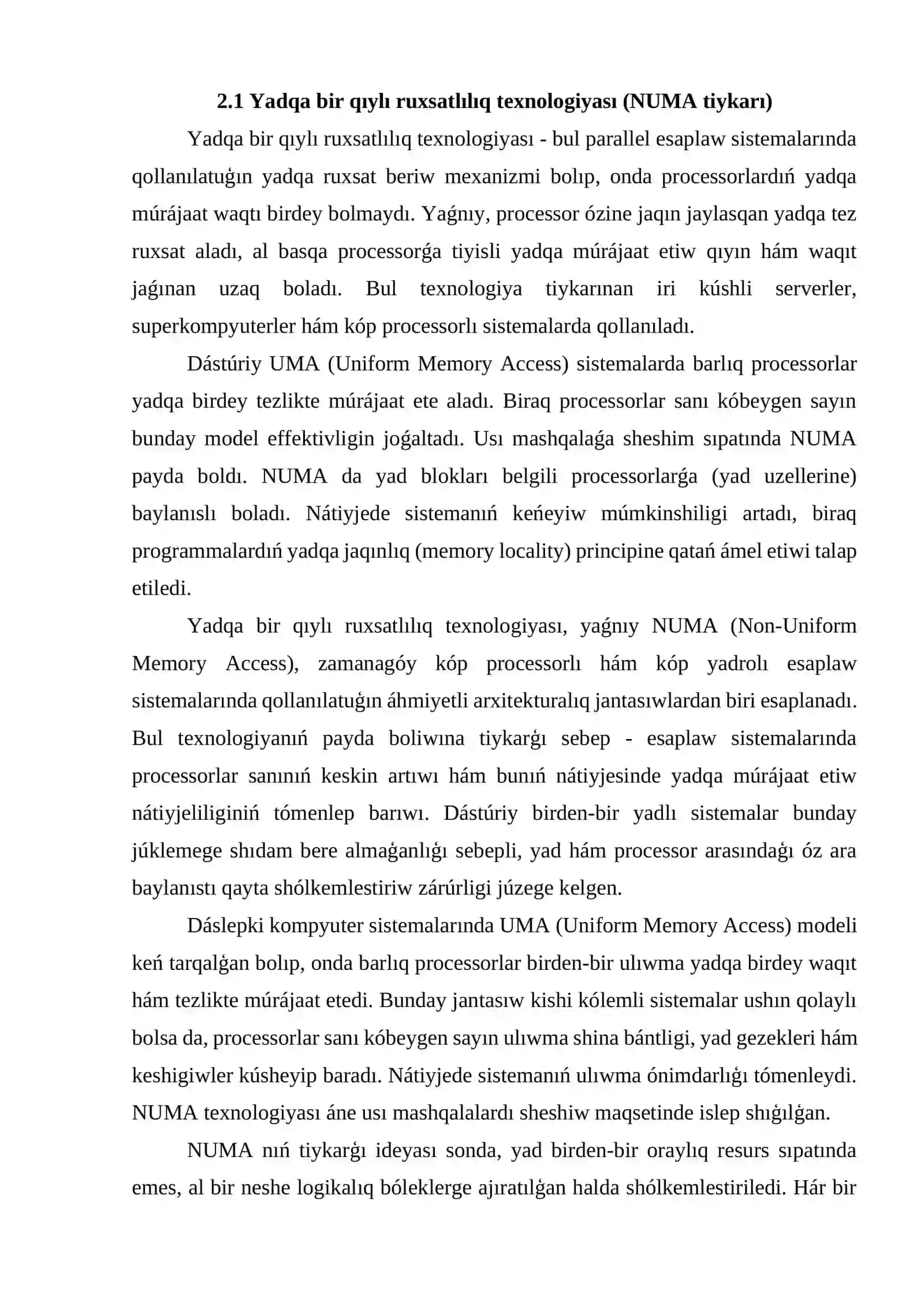 Yadqa bir qıylı bolmaǵan ruxsatlılıq texnologiyası, NUMA hám ccNUMA arxitekturası, kesh bekkemligi 3