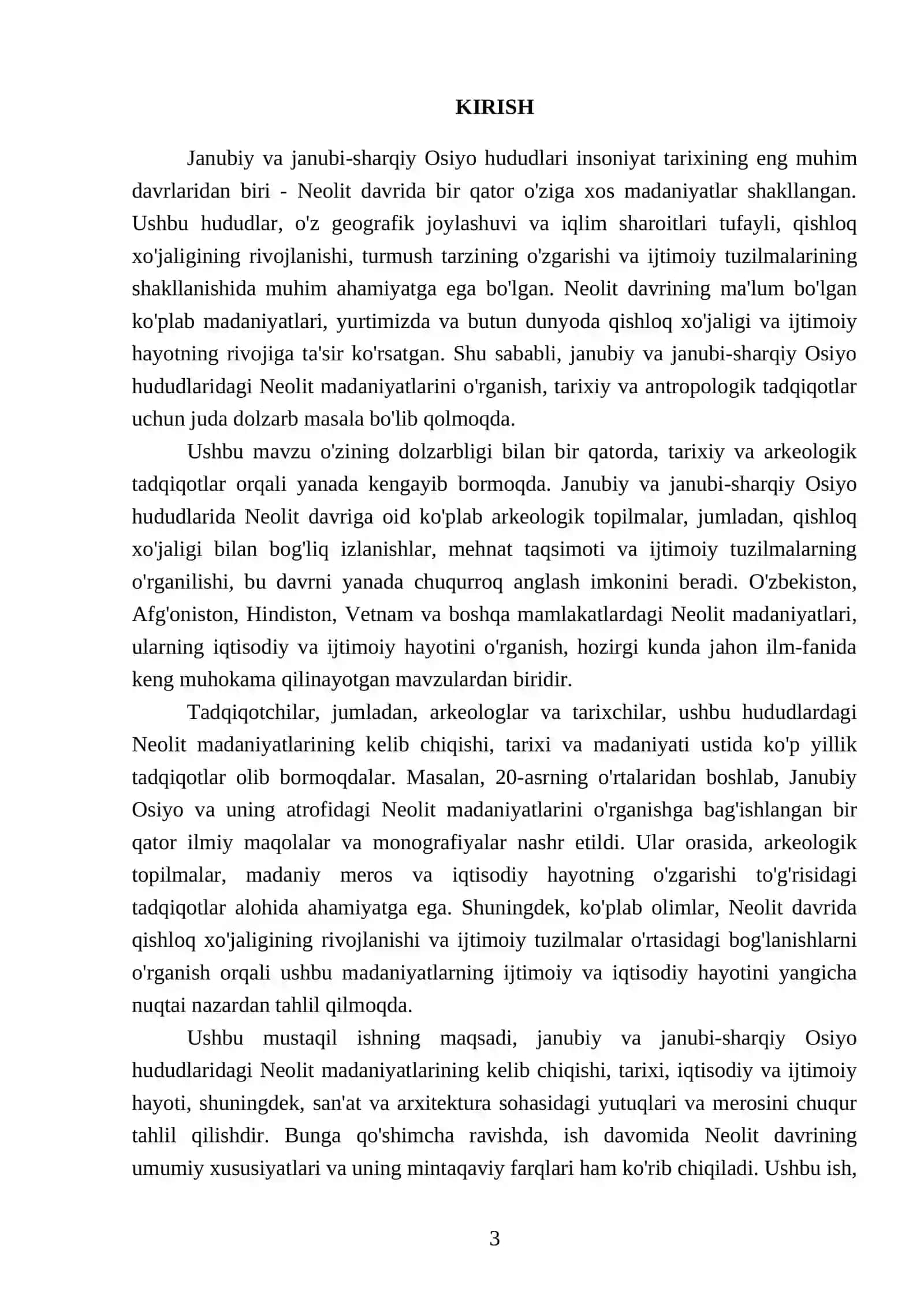 Janubiy va janubi Sharqiy Osiyo hududlari Neolit madaniyatlari 3
