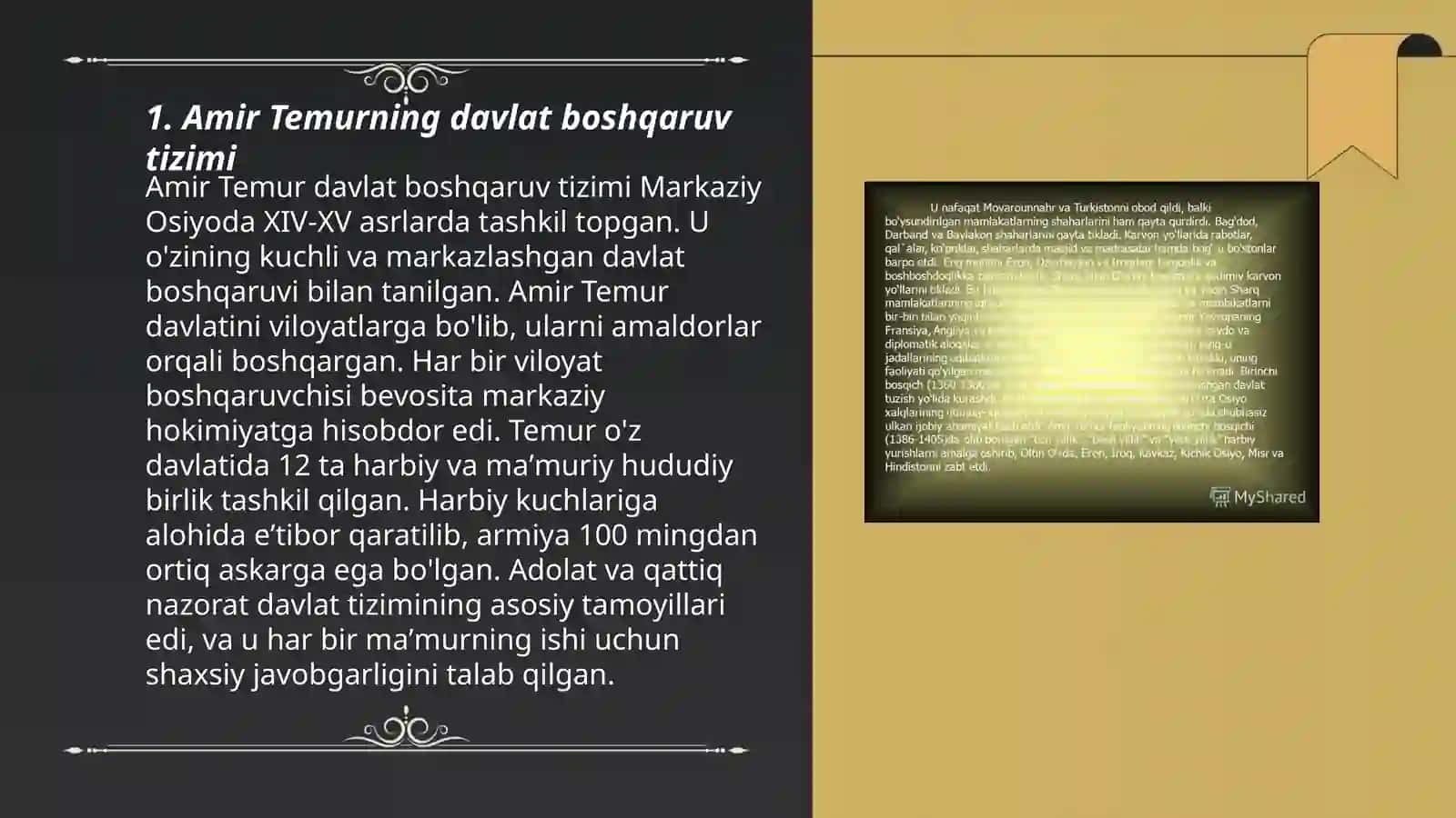 Amir Temurning iqtisodiy siyosati 3