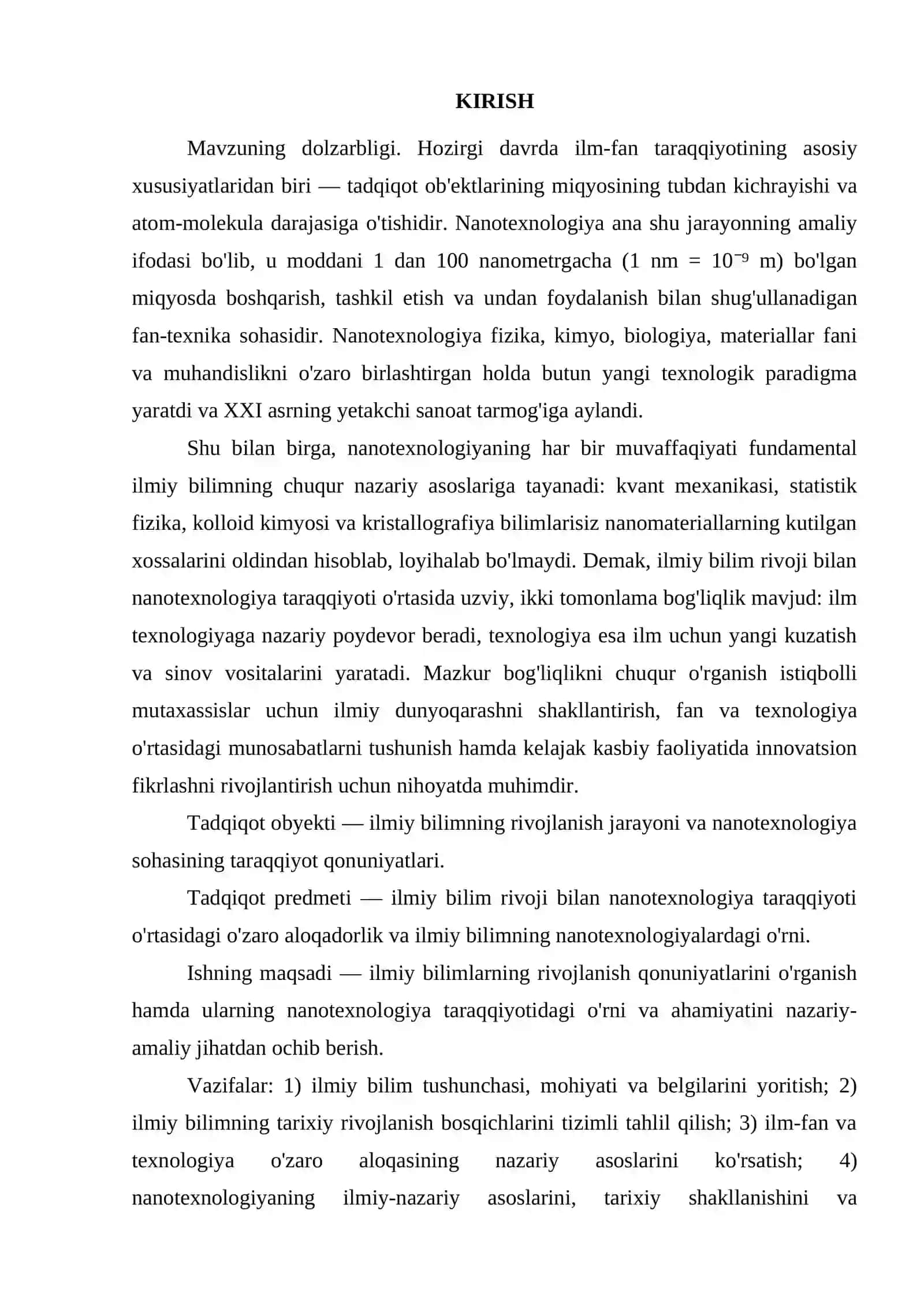ILMIY BILIMLAR RIVOJI VA ULARNING NANOTEXNOLOGIYALARDAKI O'RNI 3