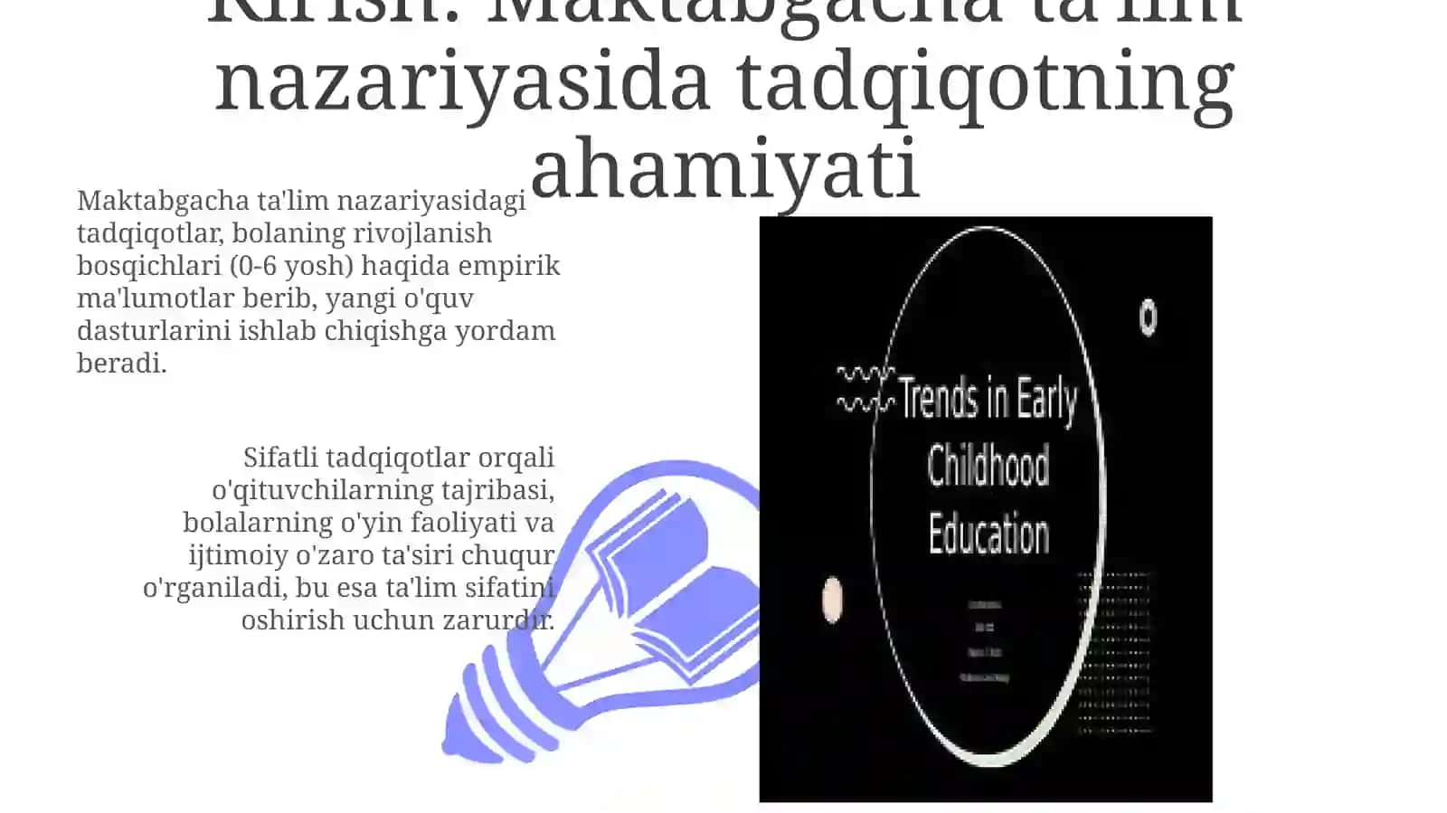 Maktabgacha talim nazaryasining tadqiqot usullari haqida taqdimot 3