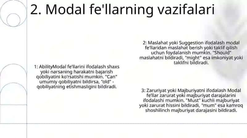 Ingliz Tili Gramatikasida Modal Fellar 3