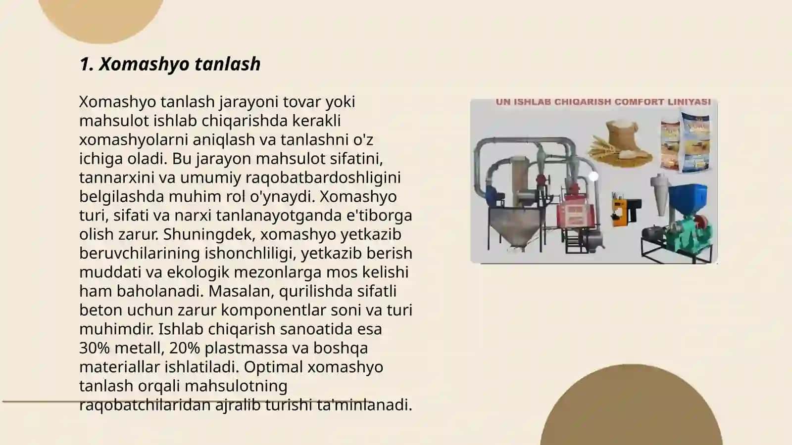 Makaron mahsuotarini ishab chiqarishning texnoogik bosqichari 3
