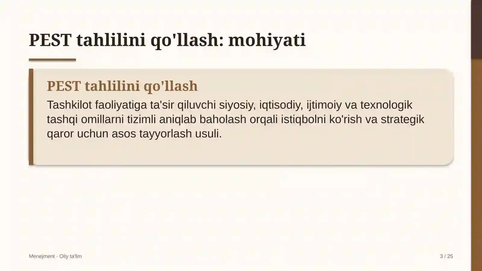 mehmonxona xo'jaligida pest tahlilini qo'llash 4113 3