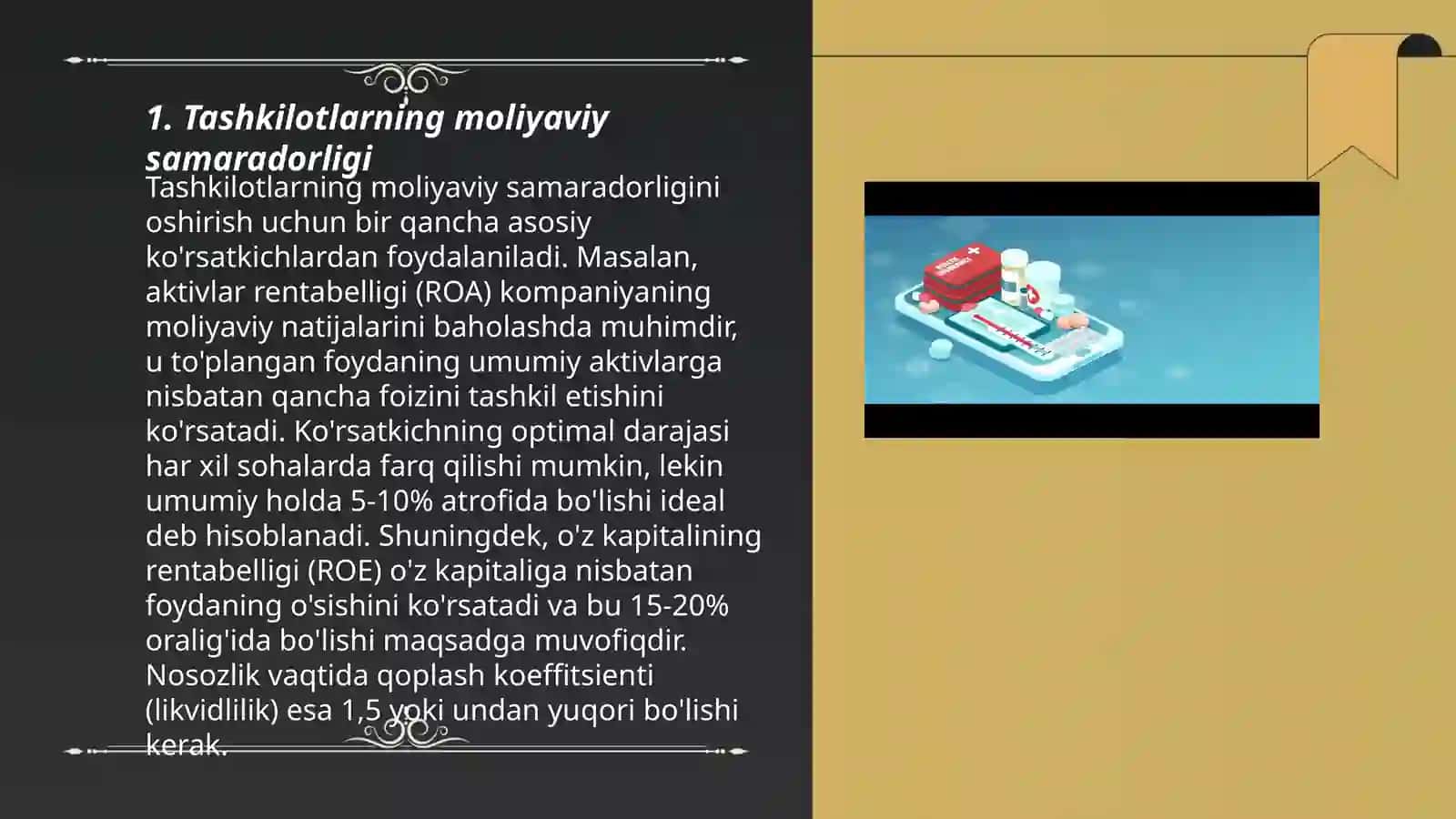 Tashkilotlarning moliyaviy samaradorligi 3